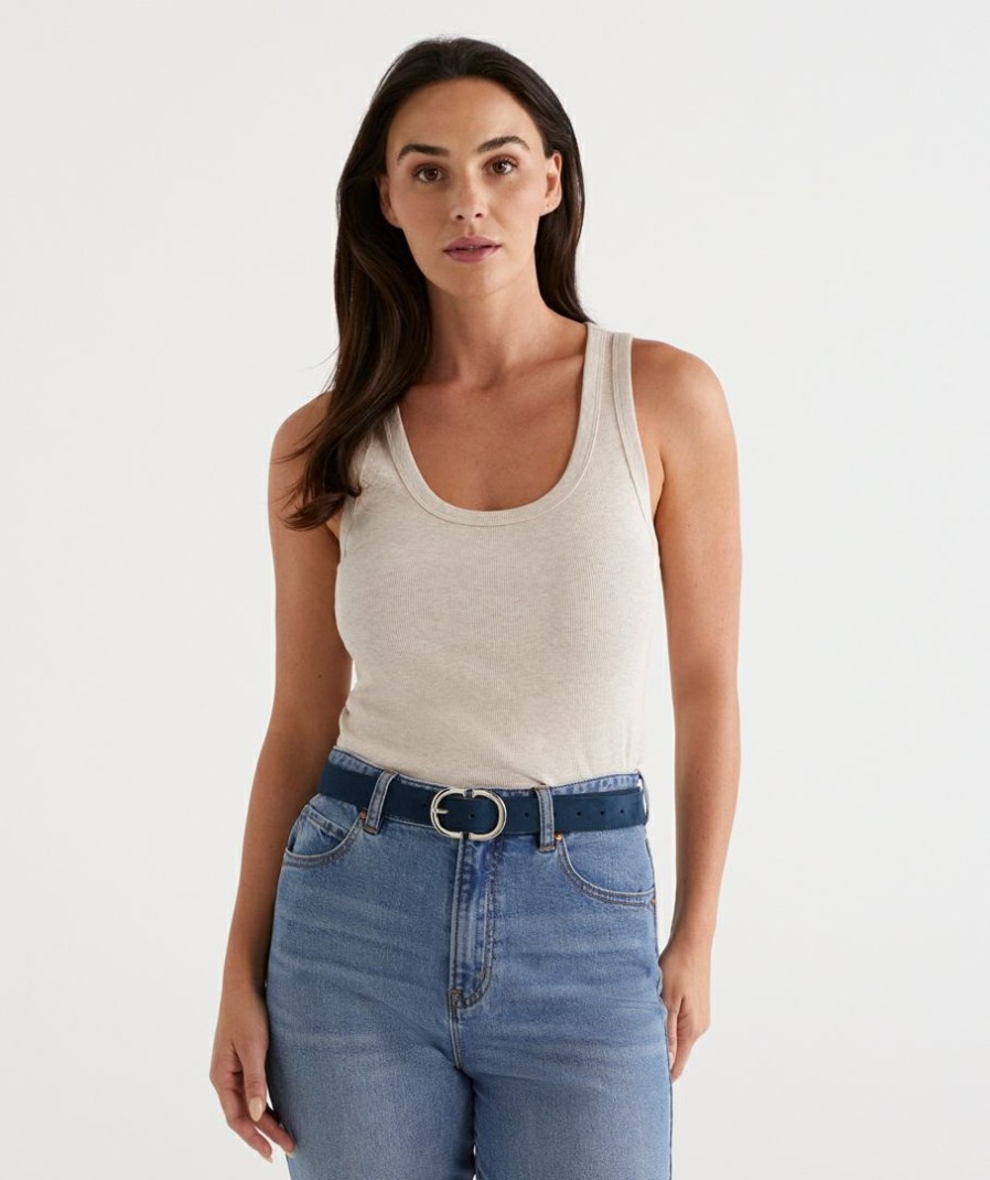 Clothing Sussan  | Australian Cotton Scoop Rib Tank