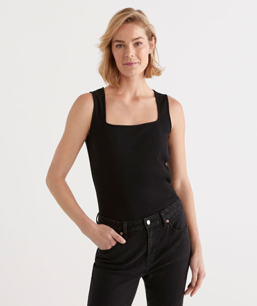 Clothing Sussan  | Square Neck Rib Tank